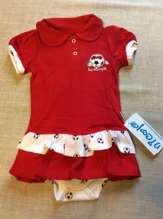 Body- sukienka 86 cm bawełna nowe krótki rękawek czerwone