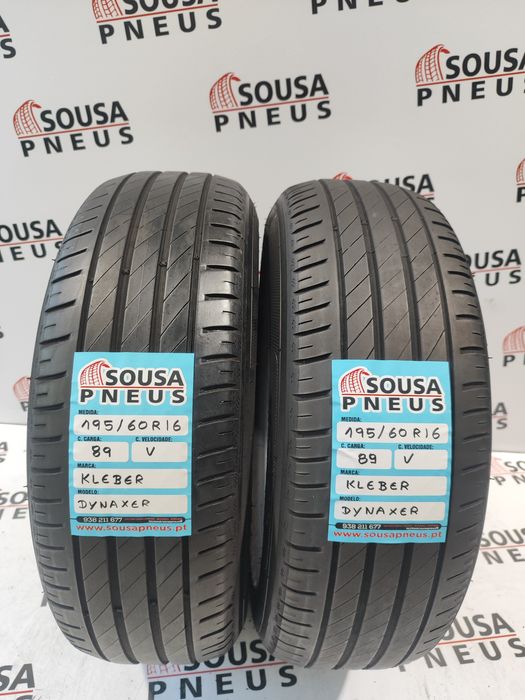 2 pneus semi novos 195-60R16 Kleber - Oferta dos Portes