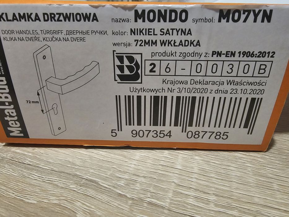 Zestaw klamek 5 sztuk