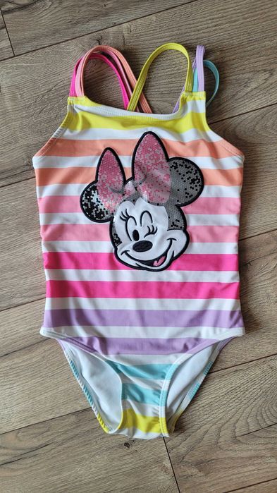 Strój kąpielowy jedniczęściowy Myszki Minnie, Disney, roz. 116 cm.