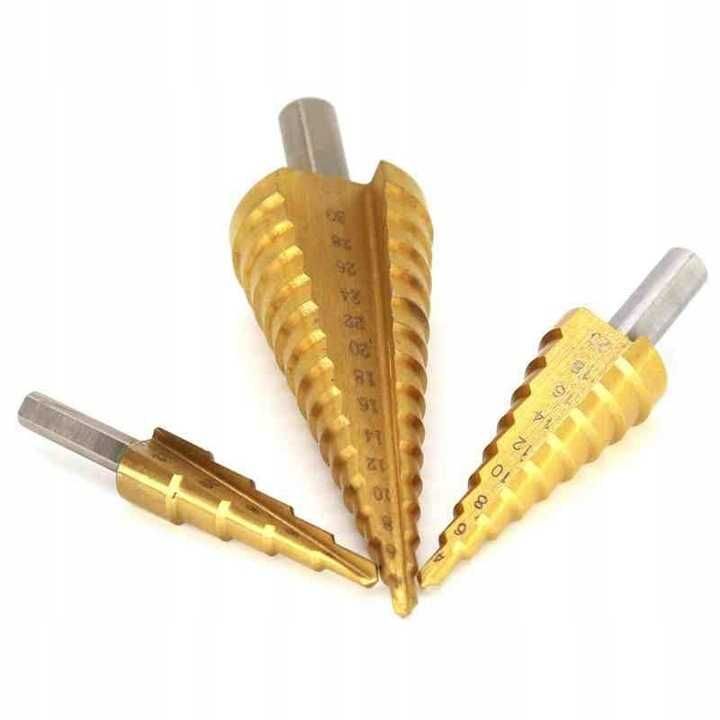 Wiertła Stopniowe Stożkowe Spiralne Do Metalu 4-32mm