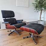 Fotel Vitra Lounge Chair&Ottoman palisander czarna skóra.NOWY!!!Eames