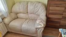 Sofa dwuosobowa,  skórzana