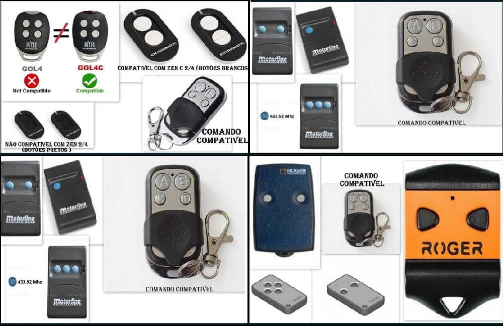 Comando universal autocopiativo portoes ,alarmes  = NOVOS =