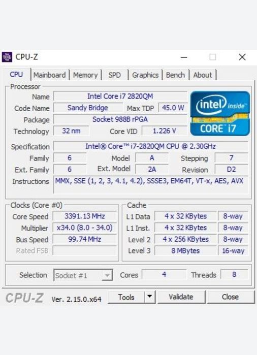 Intel core i7 2820 QM