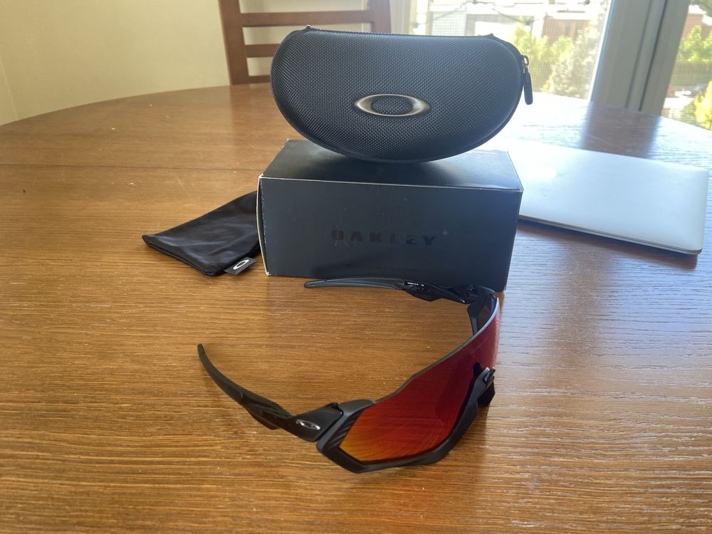 Okulary Oakley flight jacket na rower do biegania