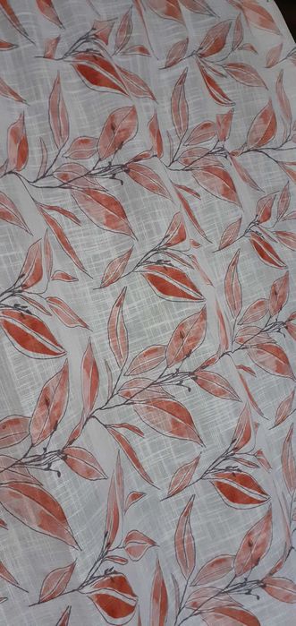 Zasłony krótkie wzór Gałezie i liście