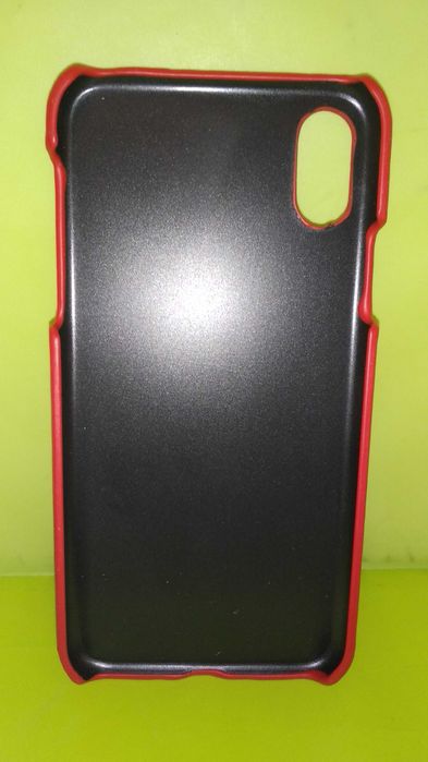 Etui Plecki iPhone Xs / X Czerwone Skóra ekologiczna Crong Essential