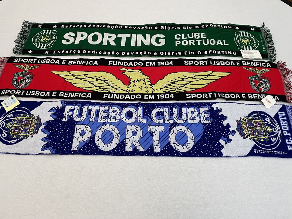 Cachecóis oficiais Benfica e Porto