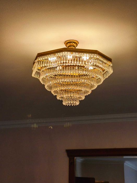 Candeeiro lustre em cristal para sala
