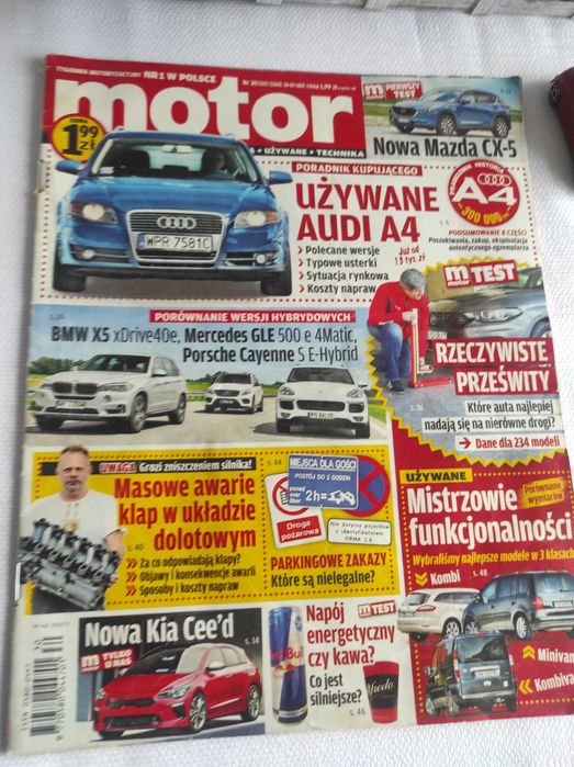 Czasopismo Motor WYSZUKAJ Auto 30/2017 X5 Cee'd Fiesta GLE Cayenne XV