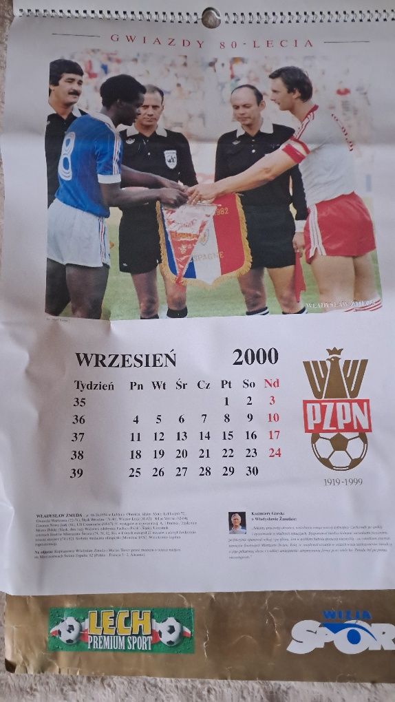 Kalendarz piłkarski z 2000 roku