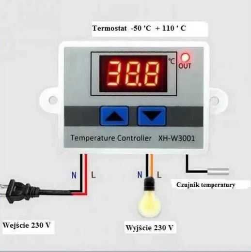 Termostat sterownik regulator temperatury 230V tanio