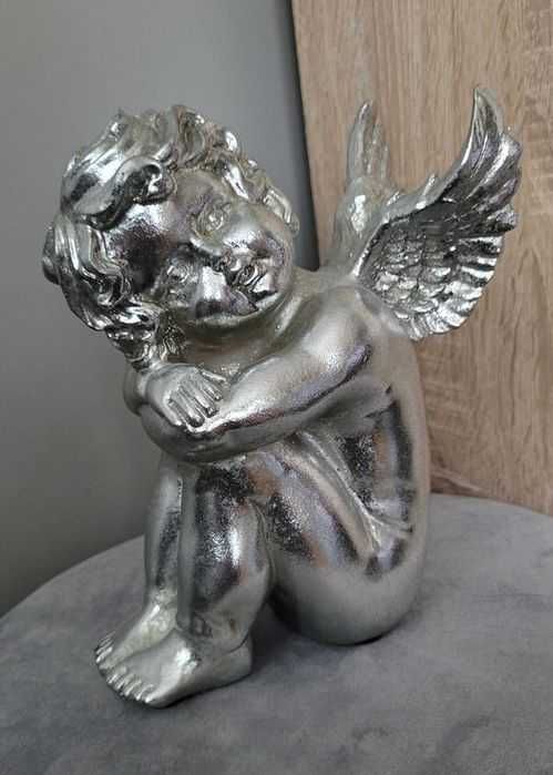 Figurka INGELOSI HOME&YOU srebrny aniołek 62535-Sre-Fig-H0020
