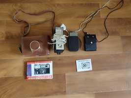 Фотоаппарат фэд5, фотовспышка, фотоэкспанометр, подставка