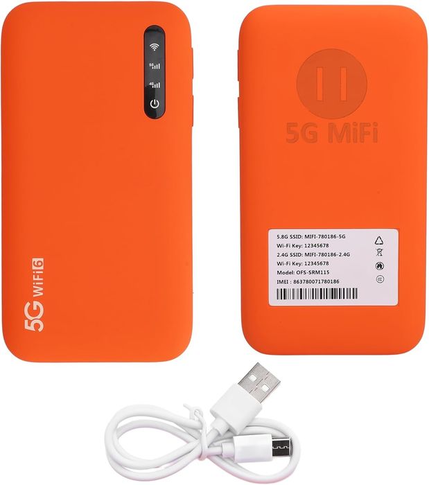 Мобільний MiFi 5G роутер, Wi-Fi 6, для смартфонів і ноутбуків