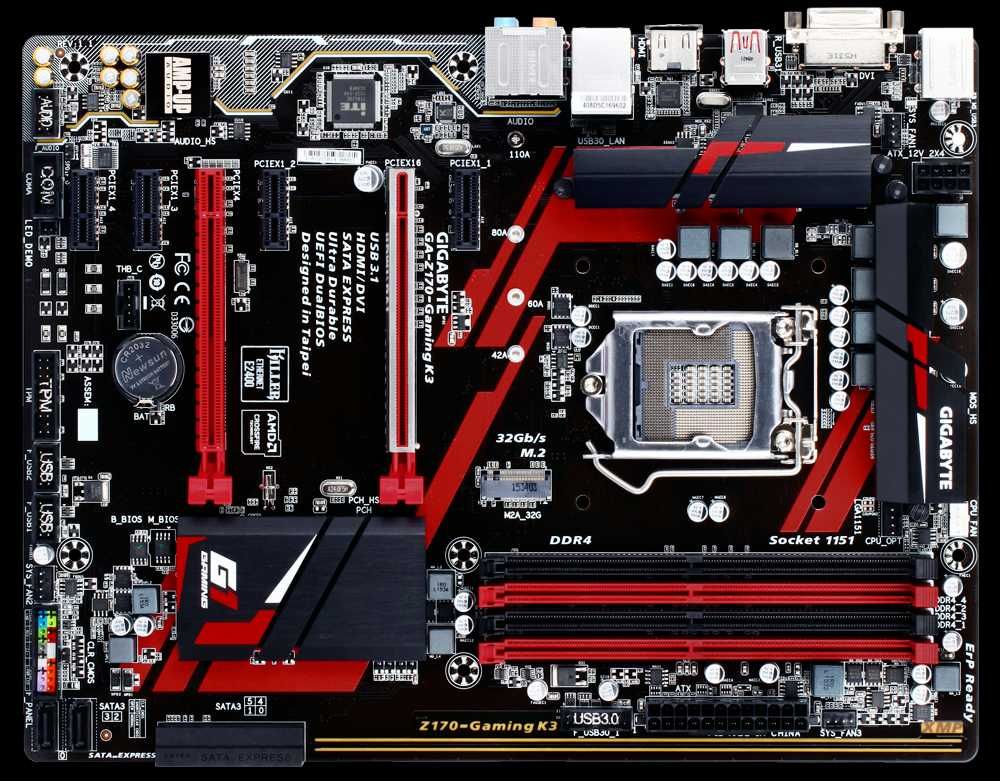 Материнська плата Gigabyte GA-Z170-Gaming K3 (DDR 4, socket 1151)
