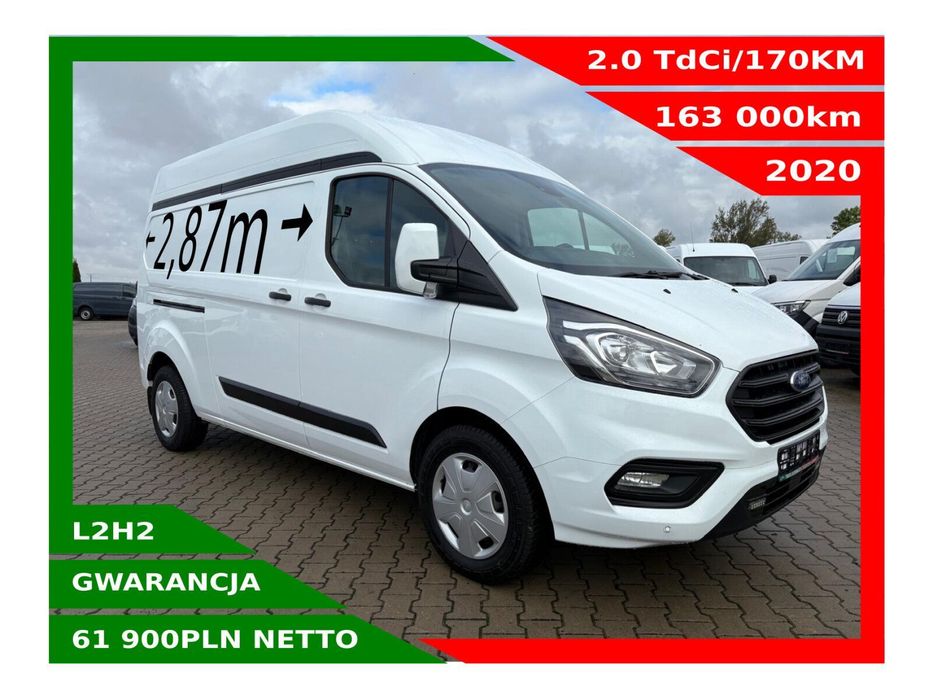 Ford transit-custom L2H2 *61900zł NETTO* 2.0TdCi/170KM  Klimatyzacja, Tempomat, Czujniki parkowania, Grzana szyba i siedzenia