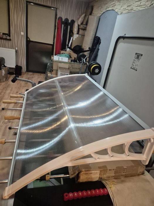 Daszek nad drzwi biały/czarny  nowy 80x120