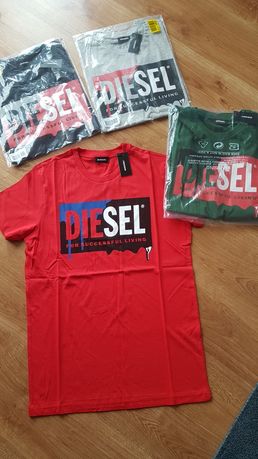Nowe oryginalne koszulki Diesel unisex damskie męskie t-shert S