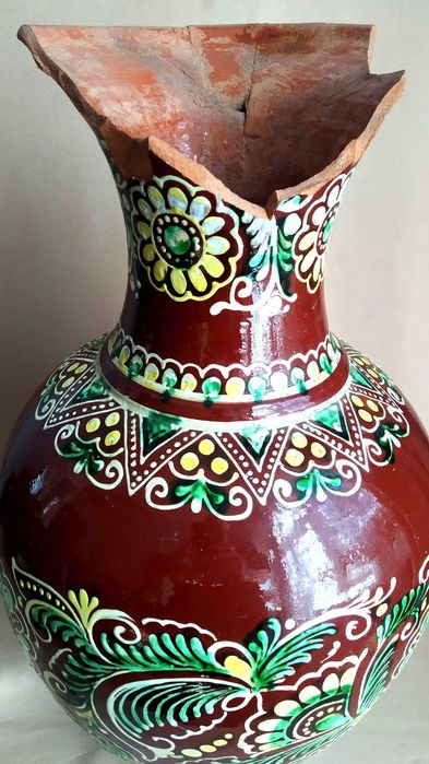 Косівська стара масивна ваза 55,5см