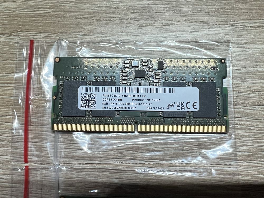 Pamięć RAM do laptopa 2x8 GB(16GB) DDR5 4800 MHz SO-DIMM Micron