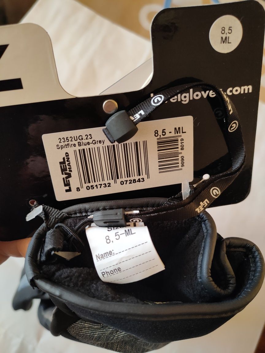 Nowe rękawice Level narciarskie na narty snowboard M L męskie 8.5 reus