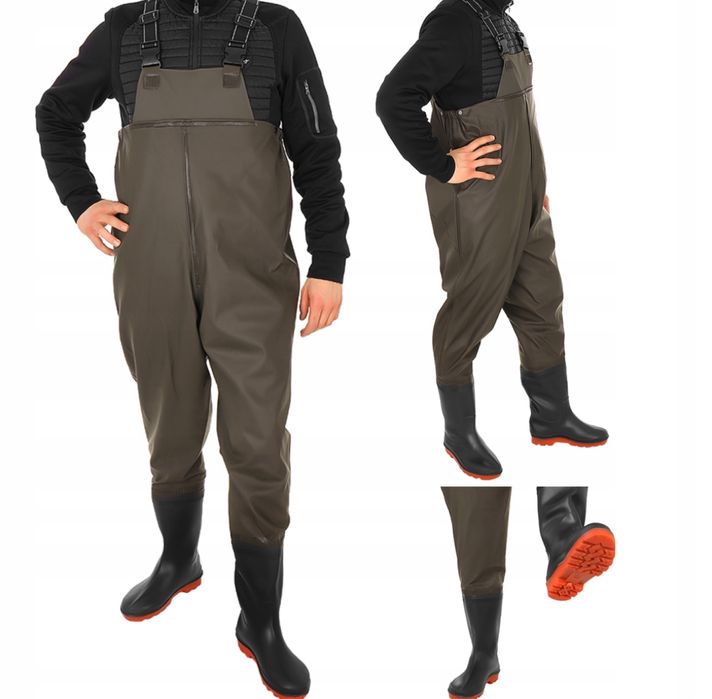Водонепроникні вейдерси з лямками Wodery, розміри 43–46,чоботи рибалка