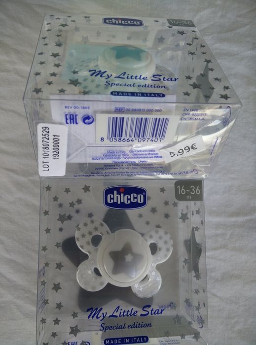 Chupeta silicone physio Confort stars 16-36m