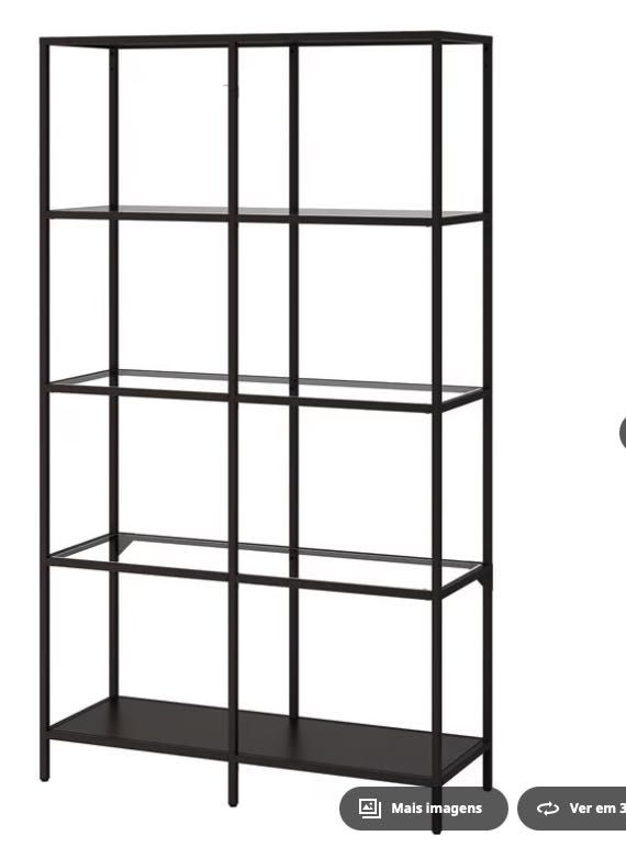 VITTSJÖ
Estante, pret-cast/vidro, 100x175 cm