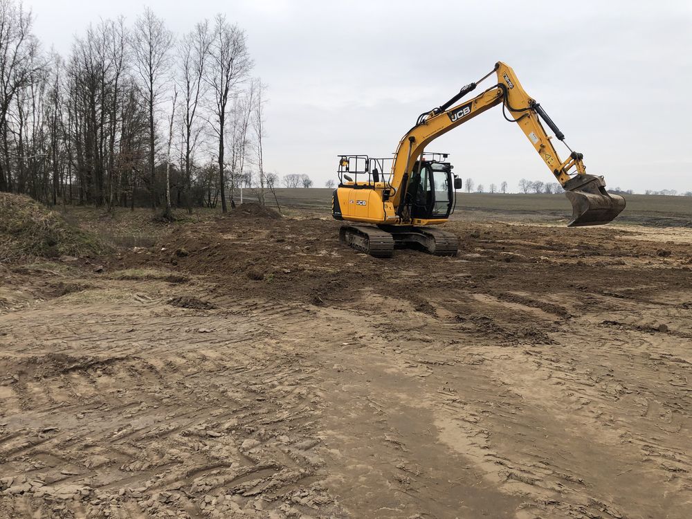 Czyszczenie kopanie stawów koparka gąsienicowa odwóz 20 ton