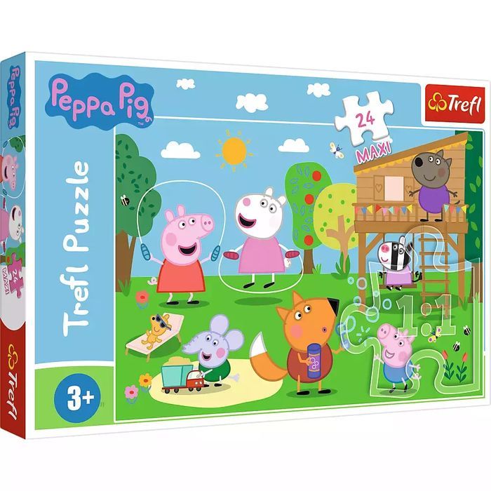 Puzzle 24 elementy Maxi. Zabawy na polanie. Trefl