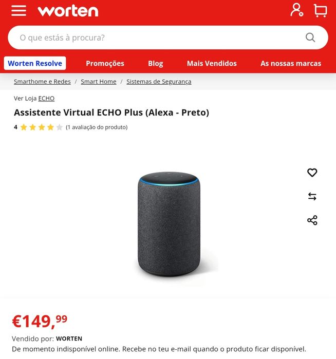 Alexa Echo Plus - Assistente Virtual - Excelente Estado