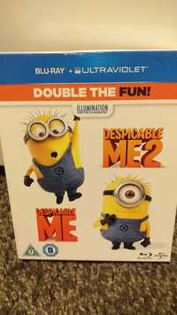 Minions Despicable me 1 e 2 em set conjunto de 2 blu rays como Novo