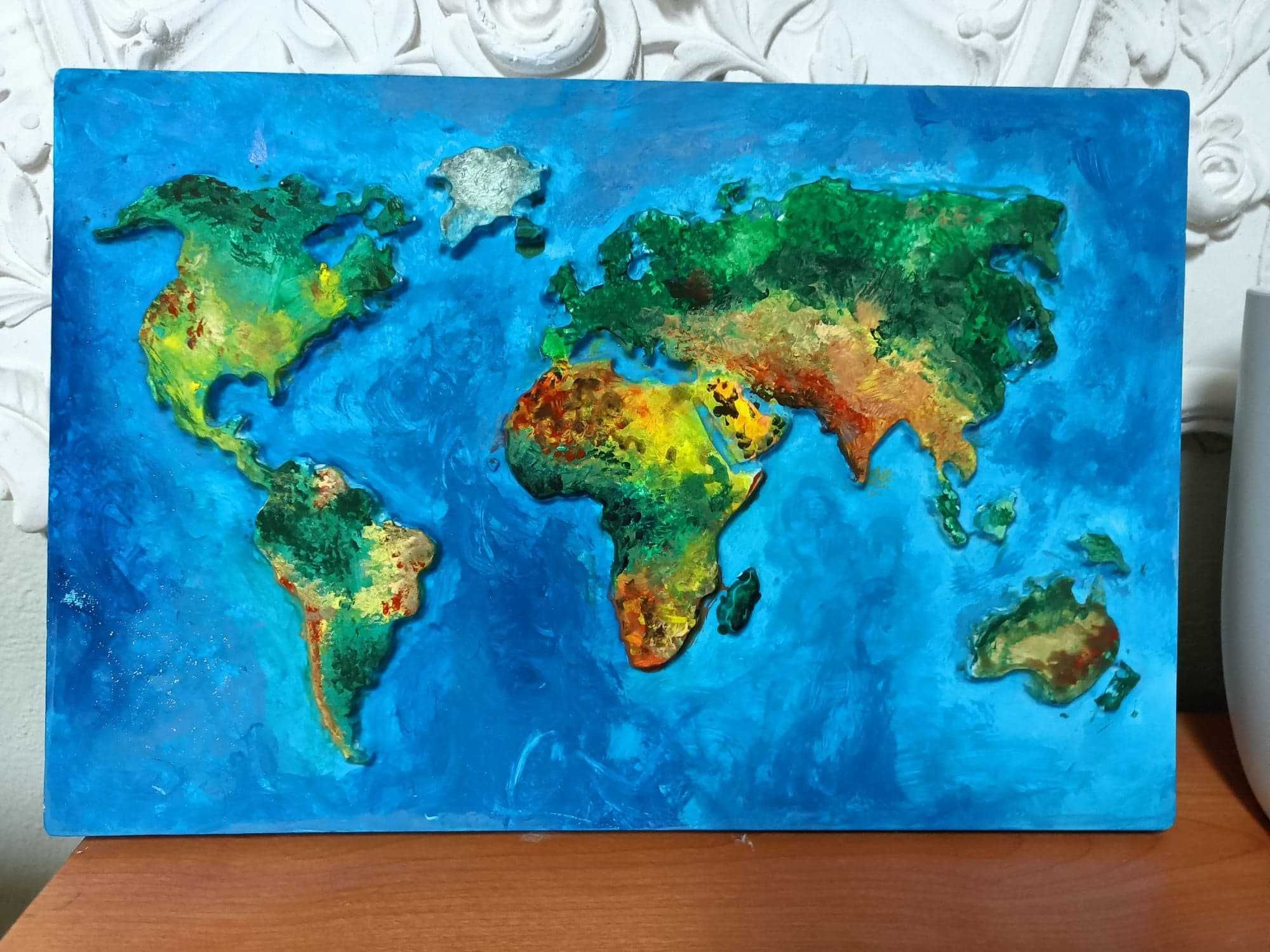 Dekor Mapa Świata 3D