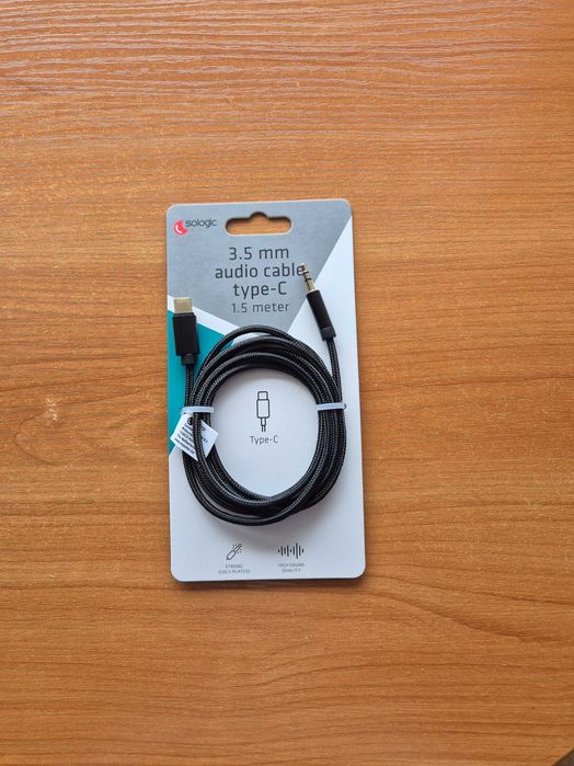 Kabel audio Sologic 3,5 mm typu C