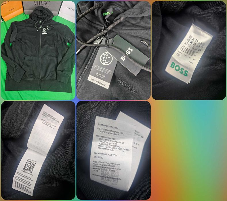 Bluza rozpinana męska z kapturem hugo boss armani bluzy