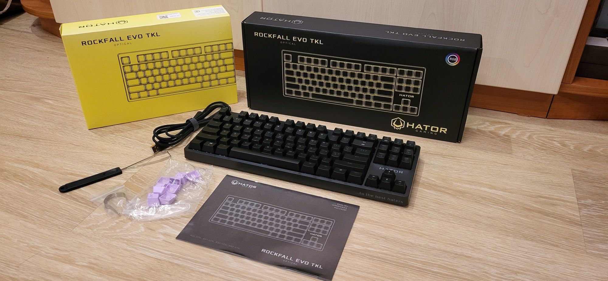 Игровая клавиатура Hator evo tkl - механическая, новая с гарантией.