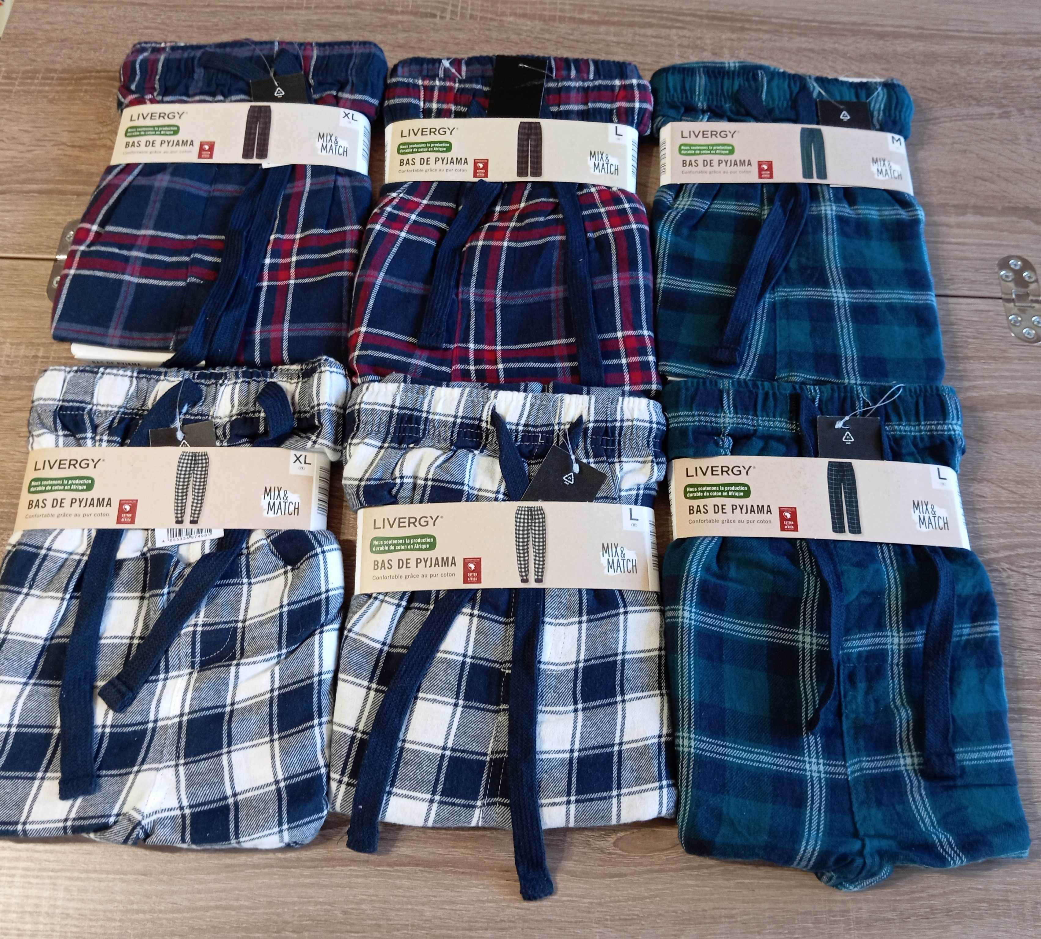Мужские фланелевые пижамные штаны р. М, L, XL Livergy, пижама