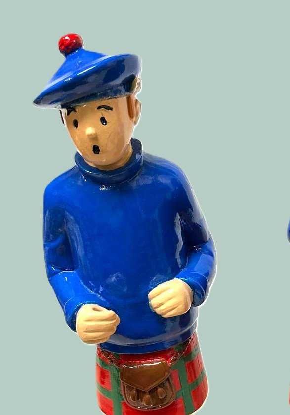 Estatua do Tintin de Kilt em resina 49 cm