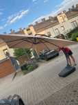 Parasol ogrodowy Peoria 300x300 OBI z podstawą Wrocław Krzyki