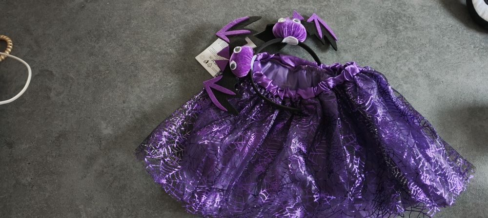 Strój na halloween bal karnawałowy 3-5 lat pająk