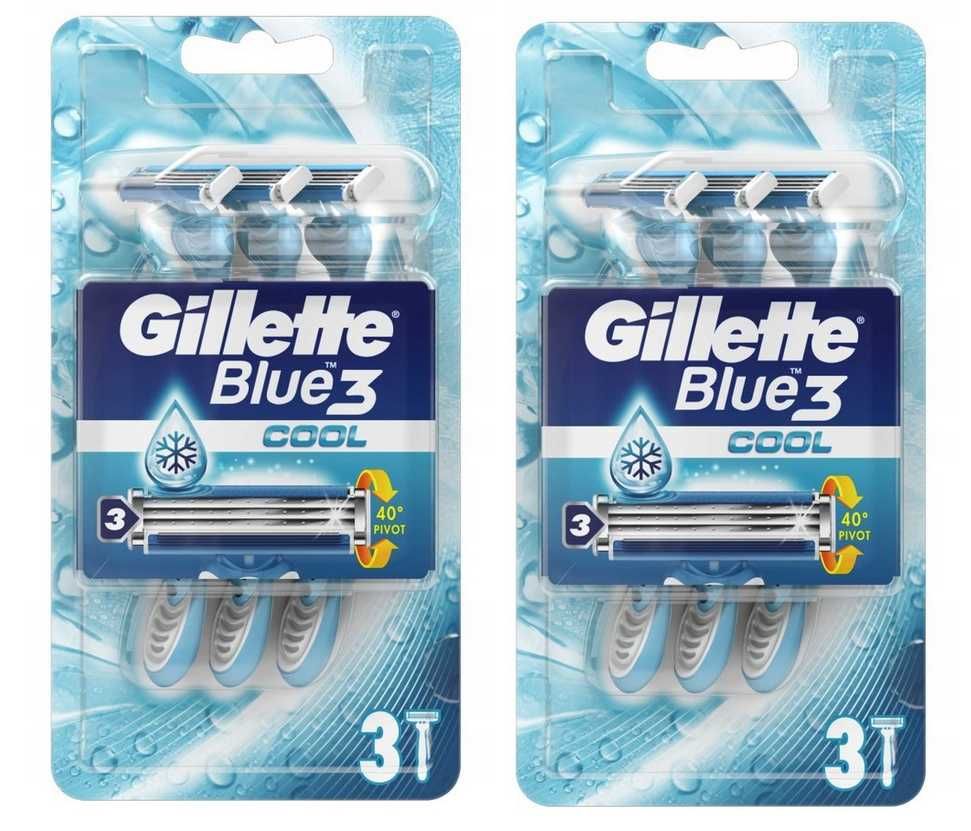 2 x Gillette Blue 3 Cool Jednorazowe maszynk ido goleniai 3 szt
