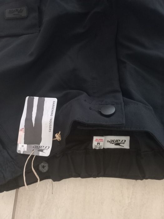 Nowe czarne spodnie robocze-ogrodnicze-rozmiar-M-CRANE