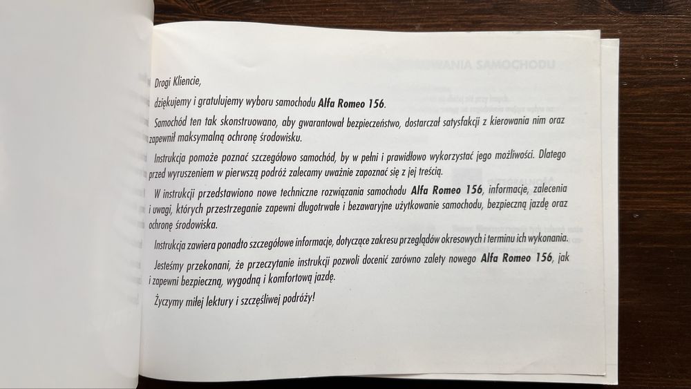 Instrukcja obsługi Alfa Romeo 156 Katalog 147