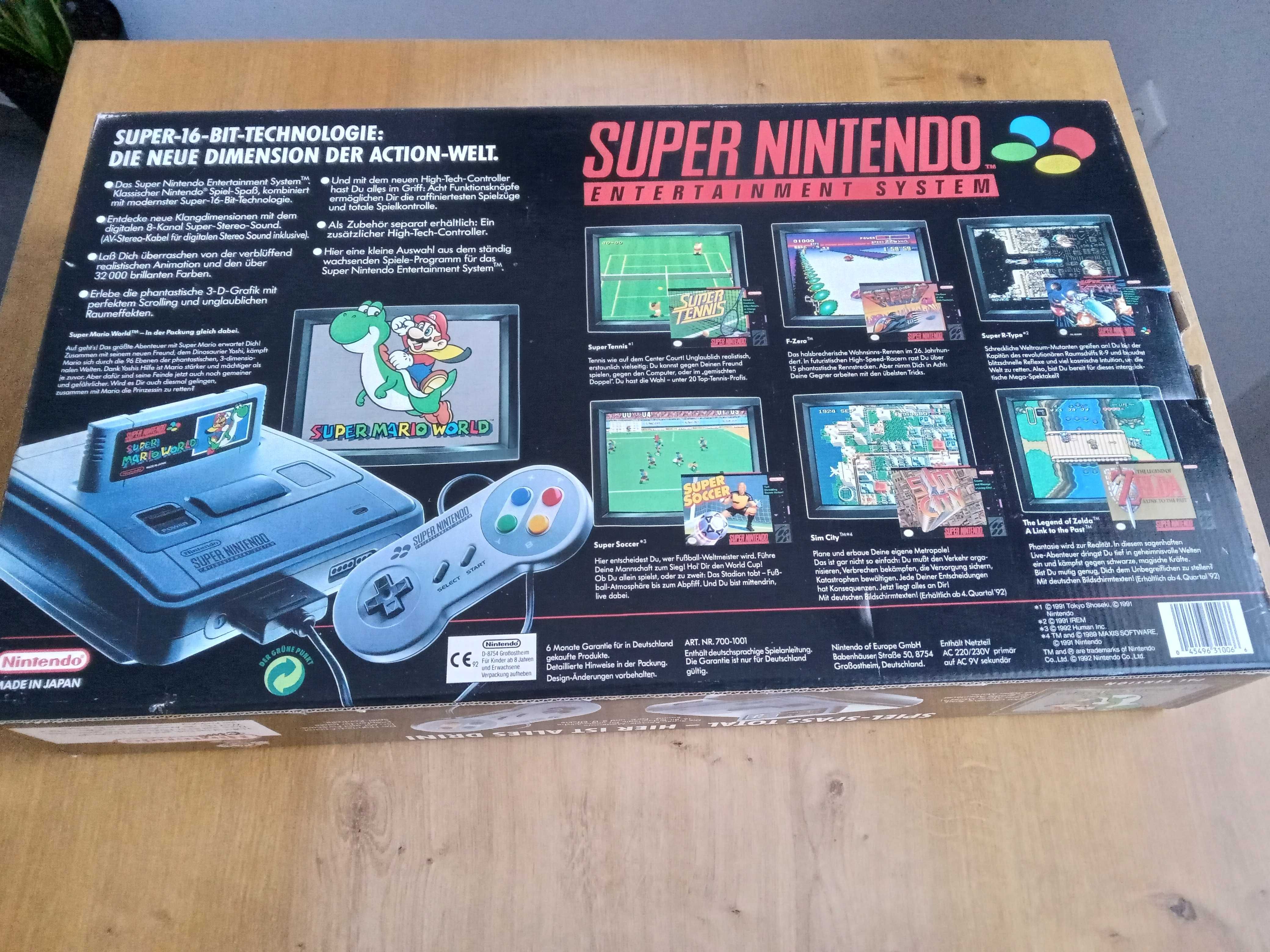 Oryginalne Pudełko do konsoli Super Nintendo SNES