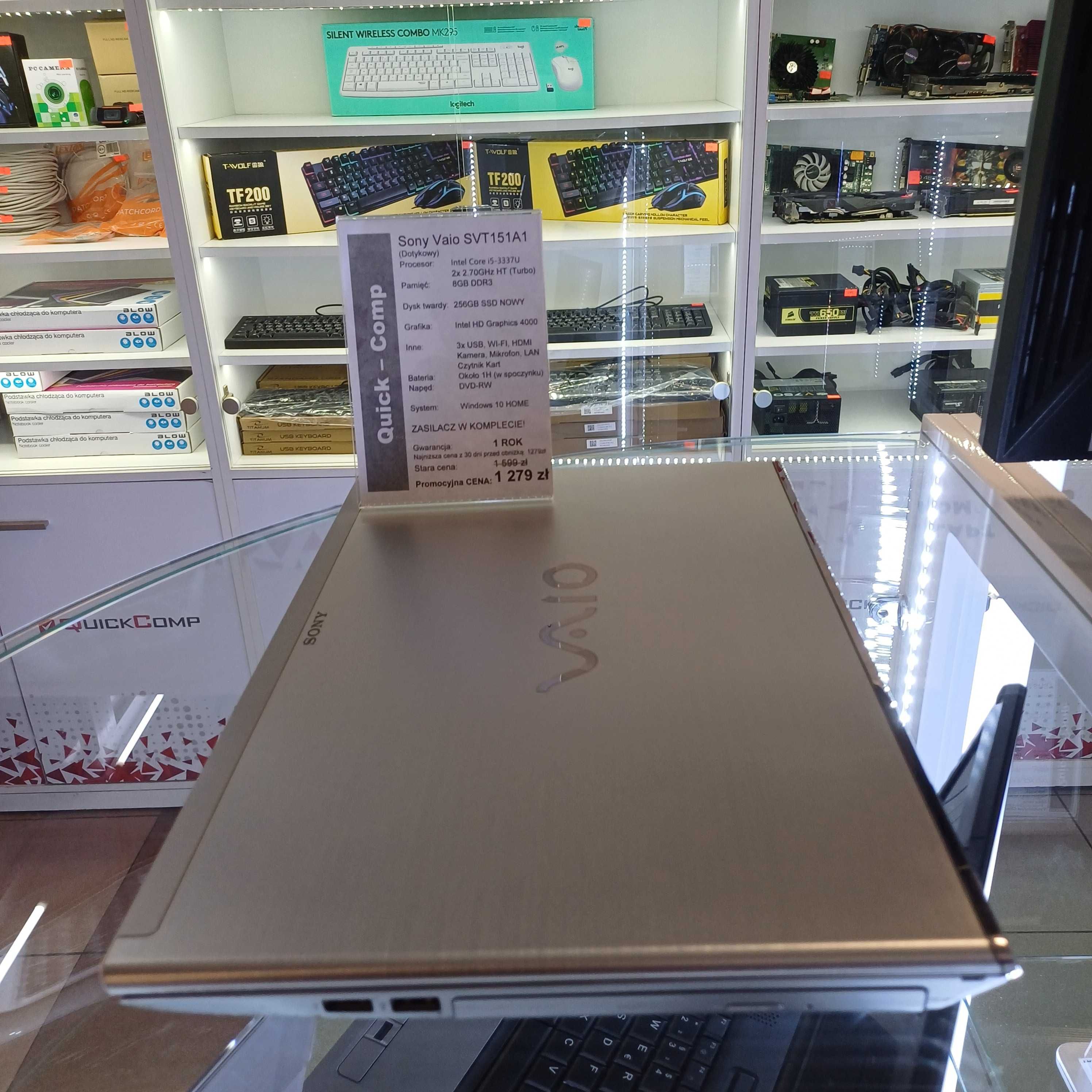 Laptop Sony Vaio Dotykowy i5 2x2,70GHz / 16GB / 512GB SSD / WINDOWS 10