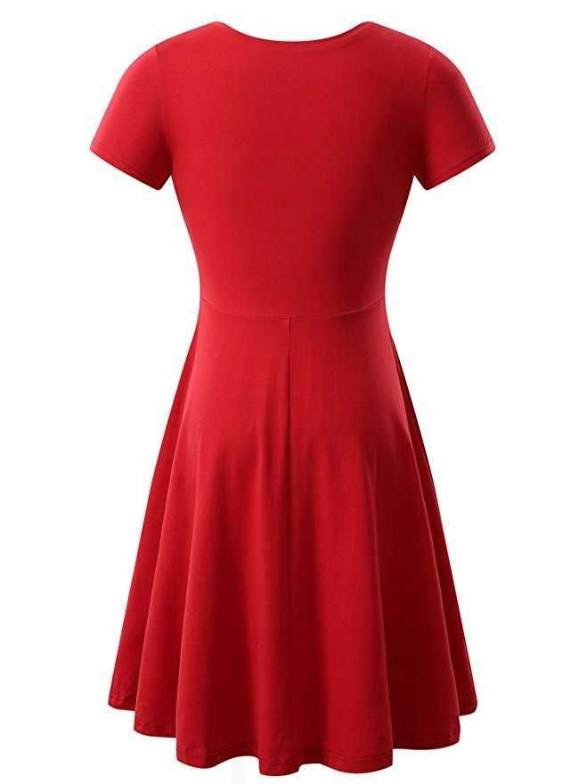 Sukienka vintage czerwona XL