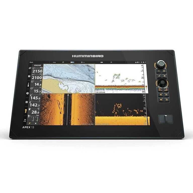 Humminbird Apex 13 z przetwornikiem + Mega Live 2 + Karta zerolines