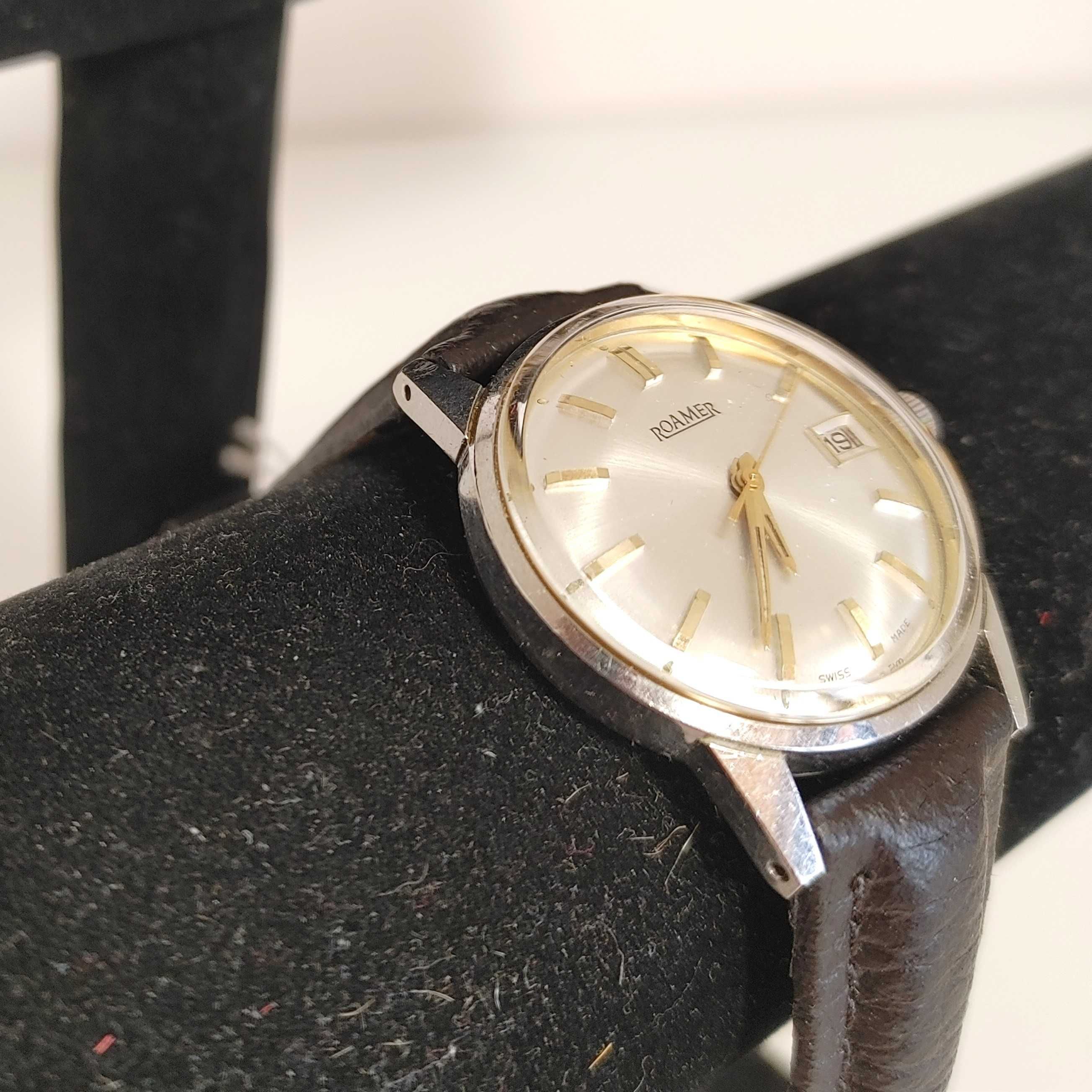 Piękny Zegarek naręczny renomowanej firmy ROAMER lata 70 te XX wieku